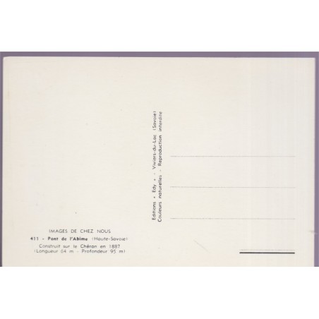 Pont de l'Abîme sur le Chéron - carte postale département 74 Haute-Savoie