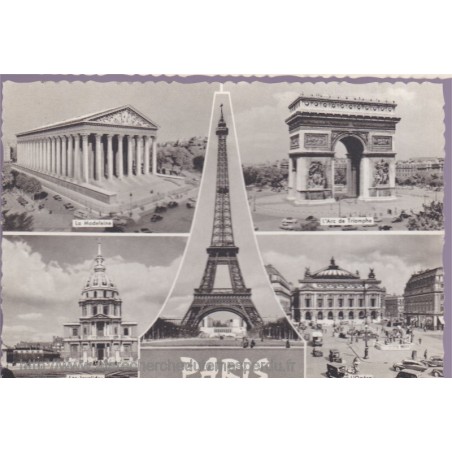 Paris, édition spéciale de la Tour Eiffel - carte postale multi-vues Paris