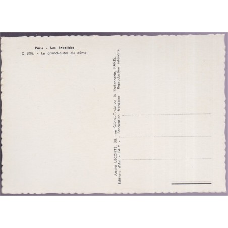 Les Invalides, le grand-autel - carte postale Paris