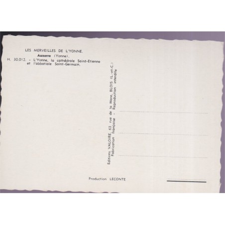 Auxerre, l'Yonne, cathédrale et abbatiale - cartes postales Yonne 89