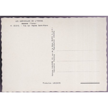 Auxerre, vue sur l'église Saint-Pierre - cartes postales Yonne 89