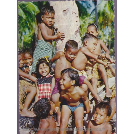 Micronésie, îles Ellicée  - cartes postales Océanie, Oeuvre Pontificale missionnaire des enfants