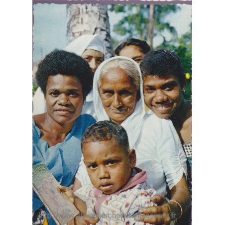 Inde, une famille de New-Dehli  - cartes postales Asie, Oeuvre Pontificale missionnaire des enfants