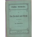 Um Freiheit und Recht, Elsässische Volkschriften, Job Westenhoeffer, 1888 - dialecte théâtre alsacien