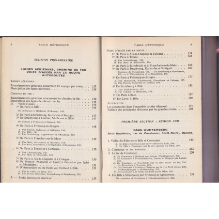 Bords du Rhin, Forêt-Noire, Pays rhénans, Guides Bleus 1965 - tourisme Alsace, Allemagne,
