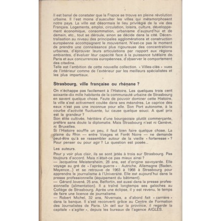 Strasbourg, ville française ou rhénane ? Dominique Schar, 1971 - Alsace