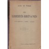 Les libertés rhénanes, pays rhénans, Sarre, Alsace, Jean de Pange, 1922 - Droit local, politique Alsace, Allemagne