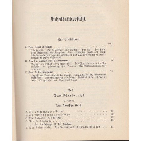 Bürgerkunde Deutsche Staats und Rechtskunde für Elsass Lothringen, Glock & Goermann, 1908 - Droit local Alsace Lorraine,