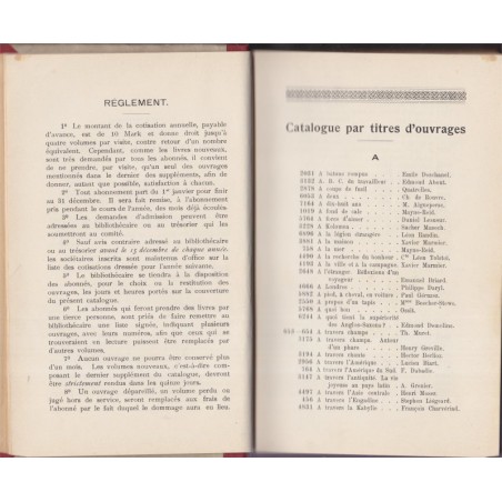 Catalogue de la bibliothèque littéraire de Mulhouse 1913 - littérature, archives Alsace
