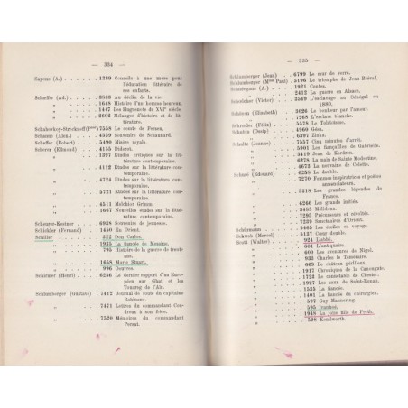 Catalogue de la bibliothèque littéraire de Mulhouse 1913 - littérature, archives Alsace