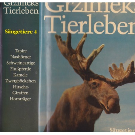Enzyklopädie des Tierreiches, Säugetiere 4, Grzimeks, Tierlebens, 1968 - zoologie, encyclopédie, animaux sauvages,