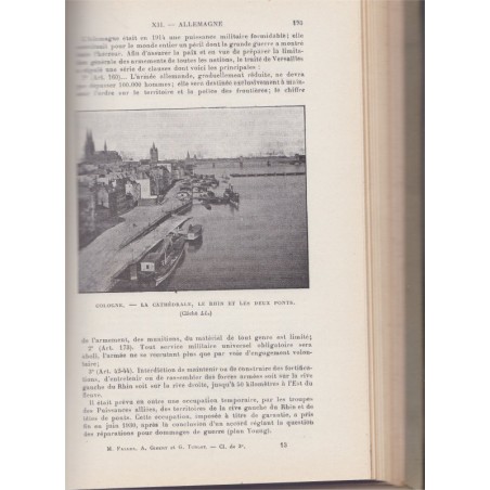 Cours de géographie Fallex, l'Europe moins la France, Gibert et Turlot, classe de 3e - manuels de géographie