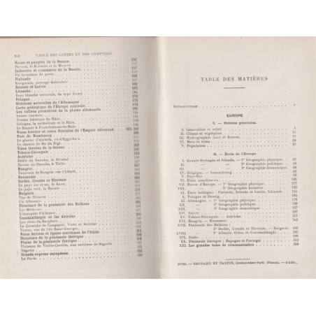 Cours de géographie Fallex, l'Europe moins la France, Gibert et Turlot, classe de 3e - manuels de géographie