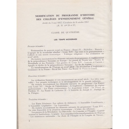 Les Temps Modernes, manuel d'histoire, classe de 4e, Personne et Ménard, 1959 - d'Henri IV au 1er Empire