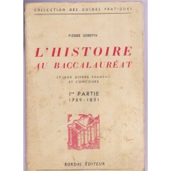 L'histoire au Baccalauréat,...