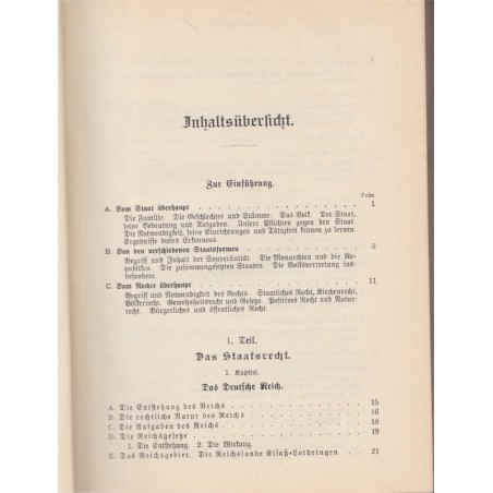 Bürgerkunde Deutsche Staats und Rechskunde für Elsass Lothringen, Glock und Goermann, 1908 - Alsatiques