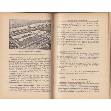 La France, étude régionale, et l'Union Française, classe de 3e, Hallynck et Ferré, 1948 - manuels de géographie