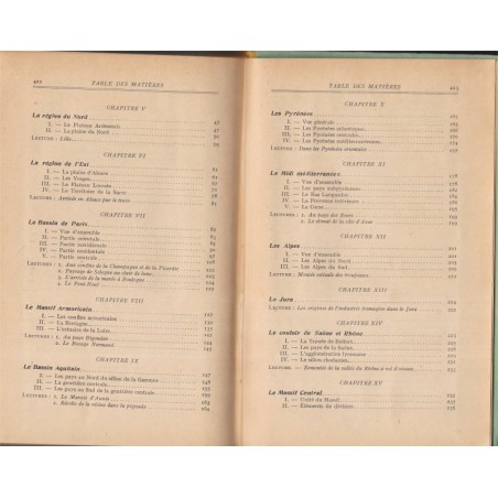 La France, étude régionale, et l'Union Française, classe de 3e, Hallynck et Ferré, 1948 - manuels de géographie
