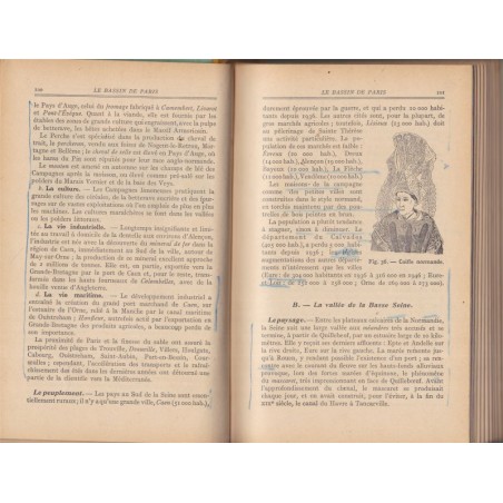 La France, étude régionale, et l'Union Française, classe de 3e, Hallynck et Ferré, 1948 - manuels de géographie