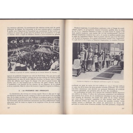 Le monde contemporain, classe Terminale, Sentou et Carbonell, cours d'histoire Chaulanges et d'Hoop, 1968 - manuels d'histoire