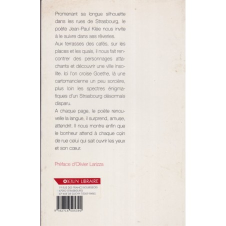 Rêveries d'un promeneur strasbourgeois, Jean-Paul Klée, 2001 - Strasbourg, littérature alsacienne