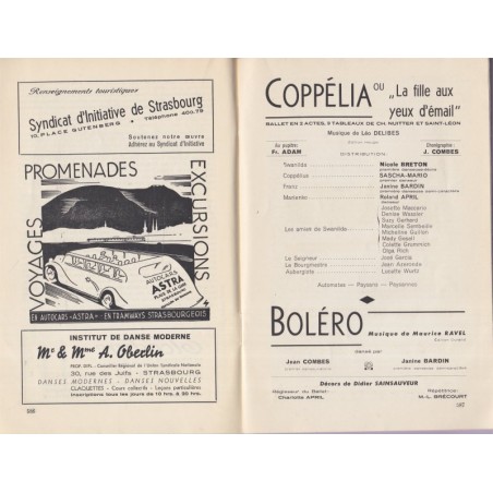 Théâtre Municipal de Strasbourg 1945-1946, programme du 11 mars au 19 mars 1946 - revues théâtre, spectacles