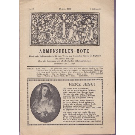 Le Messager des Âmes du Purgatoire, Armenseelen-Boten, 15 Juni 1938 - revues alsatiques, religion
