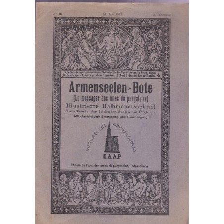 Le Messager des Âmes du Purgatoire, Armenseelen-Boten, 30 Juni 1938 - revues alsatiques, religion
