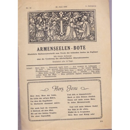 Le Messager des Âmes du Purgatoire, Armenseelen-Boten, 30 Juni 1938 - revues alsatiques, religion