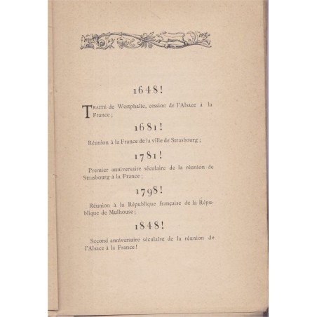 Les anniversaires glorieux de l'Alsace 1781-1848, Le Roy de Sainte-Croix, 1881 - histoire de l'Alsace