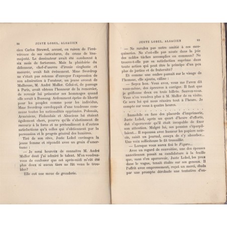 Juste Lobel Alsacien, André Lichtenberger - romans Alsace, éditions épuisées