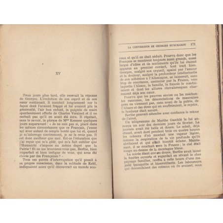 La conversion de Georges Burckardt, instituteur alsacien, Marcel-Edmond Naegelen, 1923 - romans Alsace