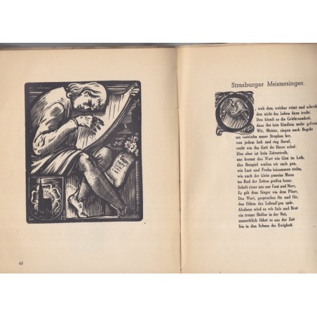 'S Fanschter uf ! Ouvrez la fenêtre ! Victor Schmidt, Quodlibet, 1939 - poète alsacien, livre numéroté, dialecte alsacien