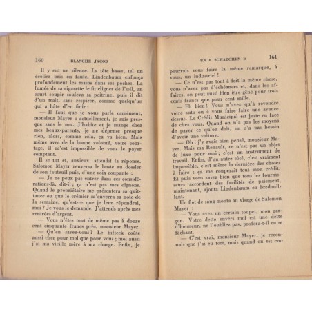 Un "schadchen", Blanche Jacob, 1930 - roman, auteurs alsaciens, yddish alsacien