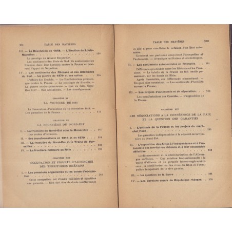 Le Rhin et la France, Aulneau, 1921 - histoire politique et économique, Alsace, Allemagne