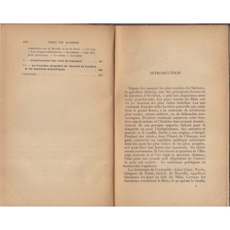 Le Rhin et la France, Aulneau, 1921 - histoire politique et économique, Alsace, Allemagne