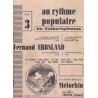 Au rythme populaire, im Volksrhythmus, Fernand Erbsland, 1965 - partitions, chansons, follklore alsacien