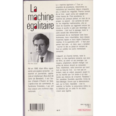 La machine égalitaire, Alain Minc, 1987 - essai politique, économie, social