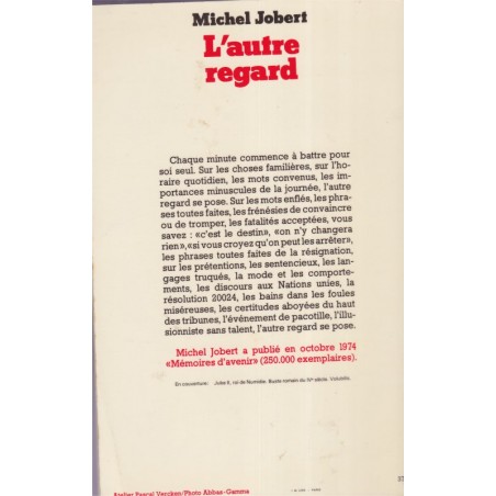 L'autre regard, Michel Jobert, 1976 - essai politique, homme politique français,
