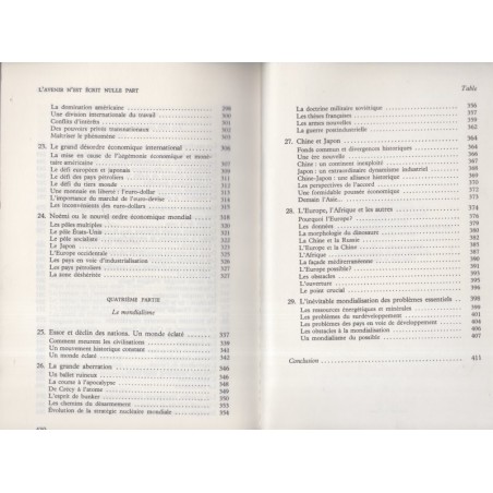 L'avenir n'est écrit nulle part, Michel Poniatowski, 1978 - essai politique, écologie, technologie