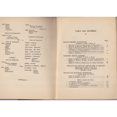 Rassemblement du Peuple Français R.P.F. Premières assises nationales, 1948 - parti politique, gaullisme, numéroté