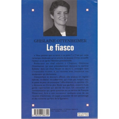 Le fiasco, Ghislaine Ottenheim, 1996 - essai politique - Jacques Chirac