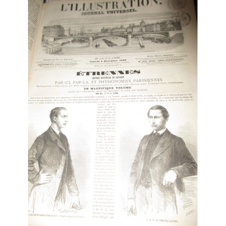Journal L'Illustration, année complète 1862/1863 - revues historiques, journaux XIXe siècle