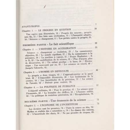 En danger de progrès, François de Closets, 1970 - informatique, politique, sciences, société