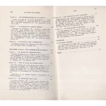 En danger de progrès, François de Closets, 1970 - informatique, politique, sciences, société