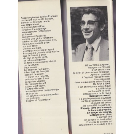 La France et ses mensonges, François de Closets, 1977 - économie, société française 1970