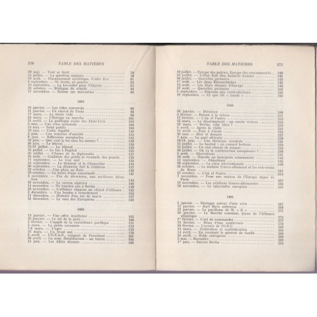Au fil des jours, propos d'un libéral 1942-1962, André François-Poncet, 1962 - politique internationale
