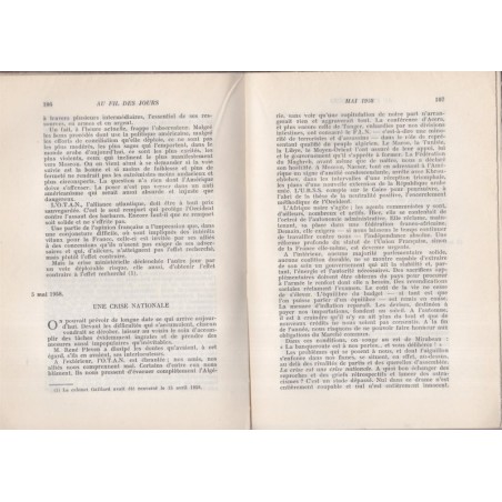 Au fil des jours, propos d'un libéral 1942-1962, André François-Poncet, 1962 - politique internationale