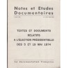 Textes et documents relatifs à l'élection présidentielle des 5 et 19 mai 1974,  1975 - revues, droit constitutionnel