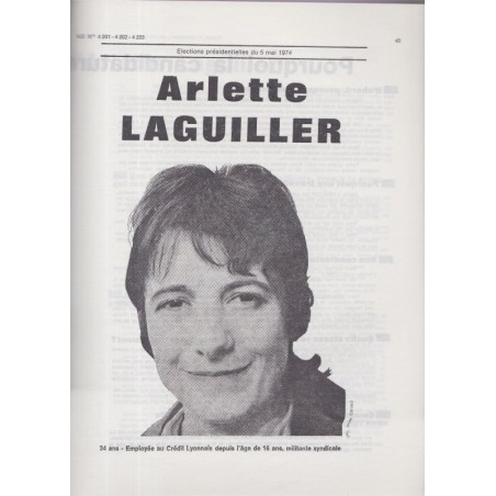 Textes et documents relatifs à l'élection présidentielle des 5 et 19 mai 1974,  1975 - profession de foi candidats 1974